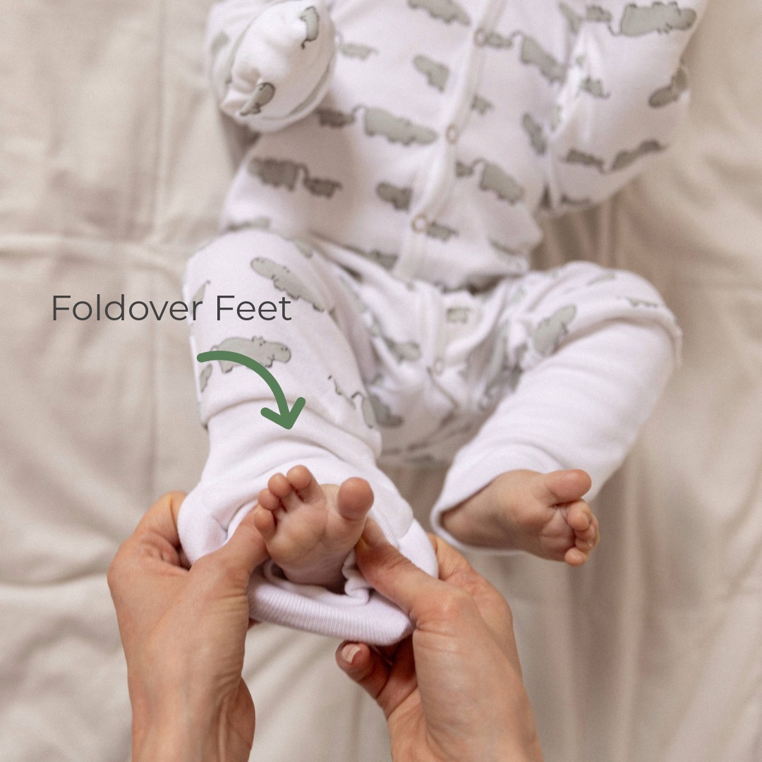 Winter Sleepsuit With Padded Sleeves (2pk) - Hippo