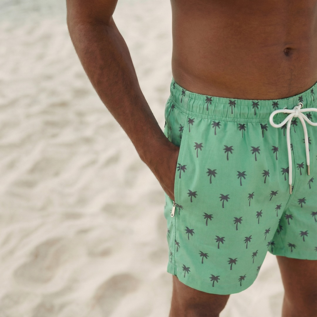 Mens Swimming Trunks - Green