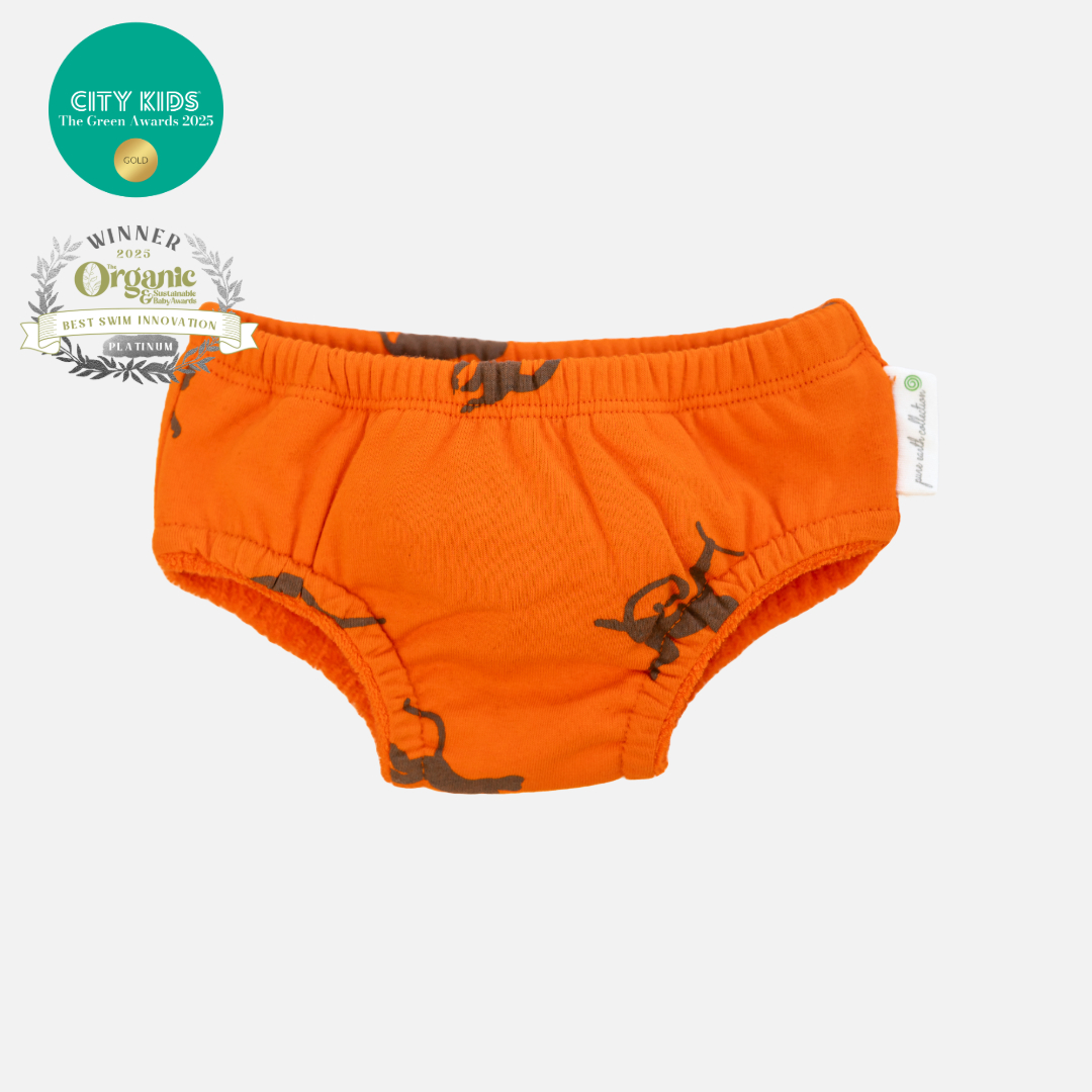 Swim Nappy - Neon Orange