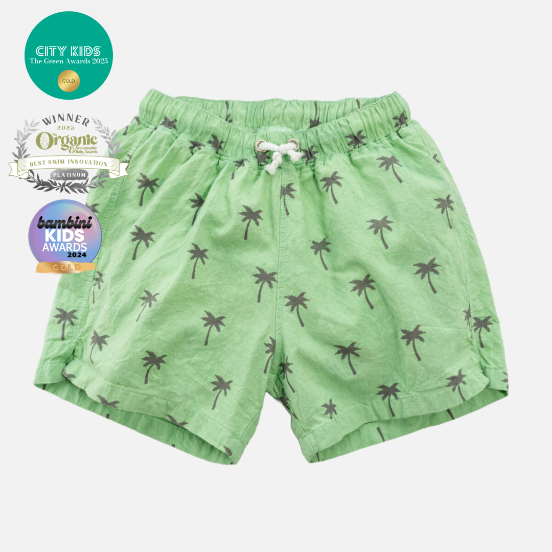 Kid's Swimming Trunks - Green