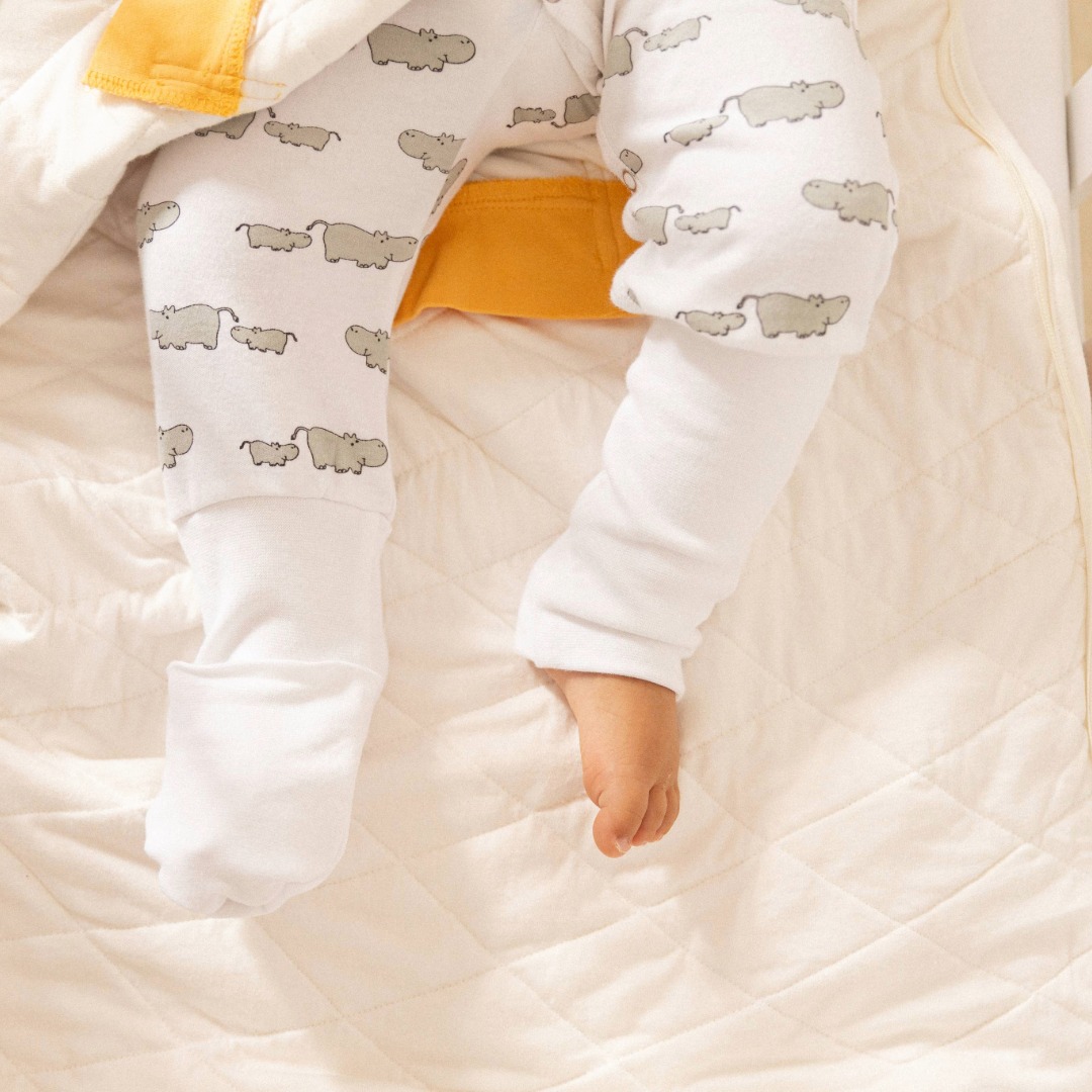 Winter Sleepsuit With Padded Sleeves (2pk) - Hippo