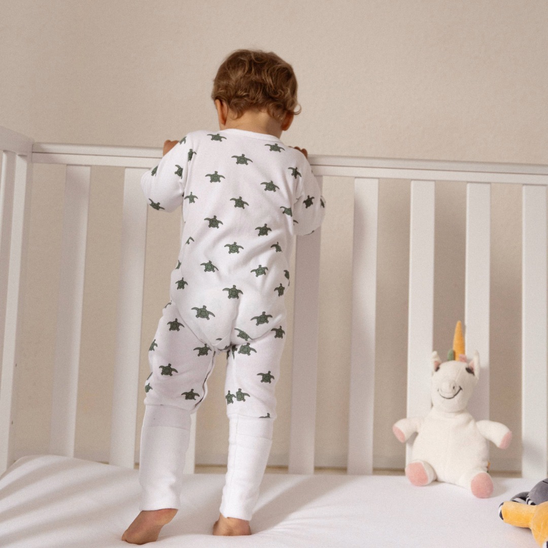 Winter Sleepsuit With Padded Sleeves (2pk) - Turtle