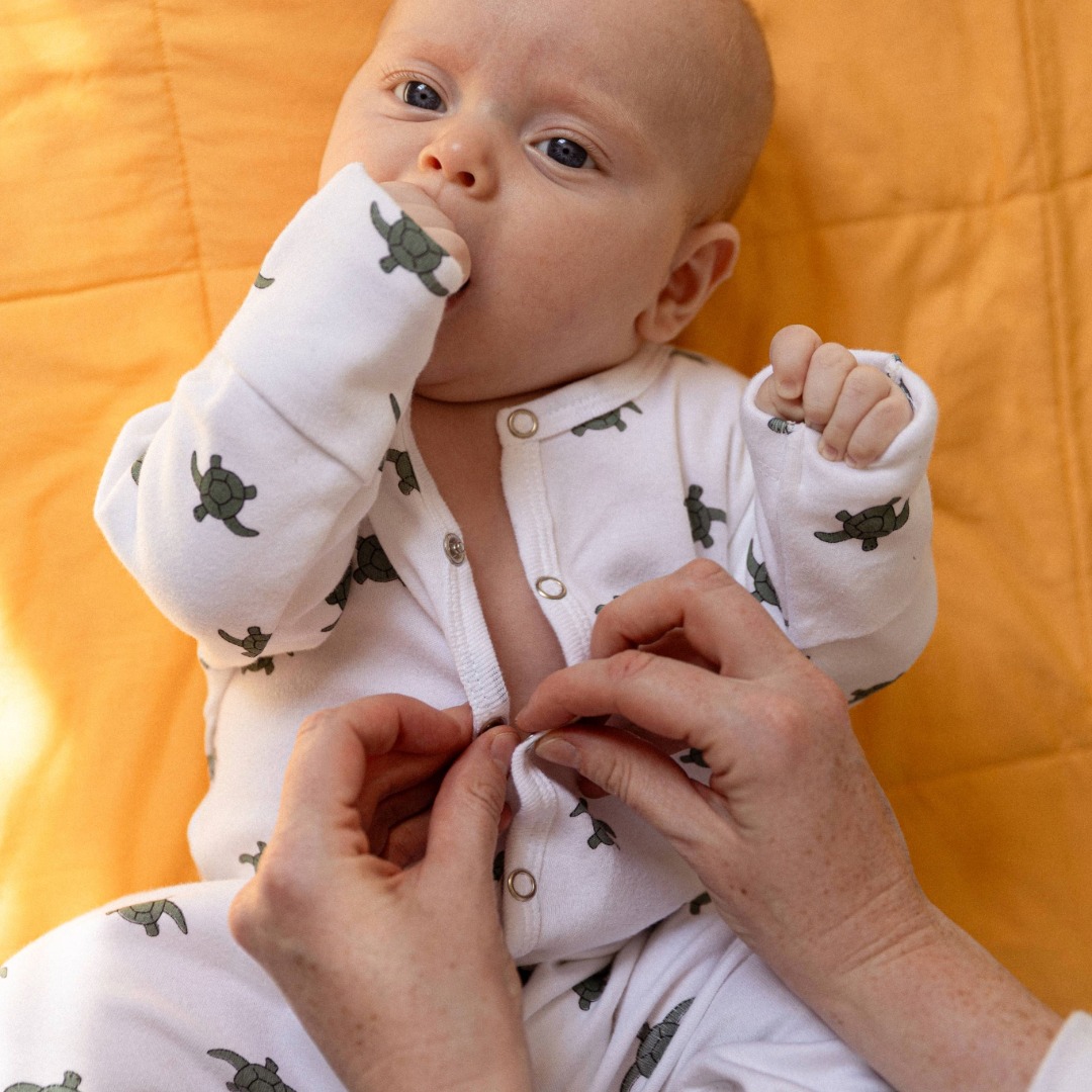 Winter Sleepsuit With Padded Sleeves (2pk) - Turtle