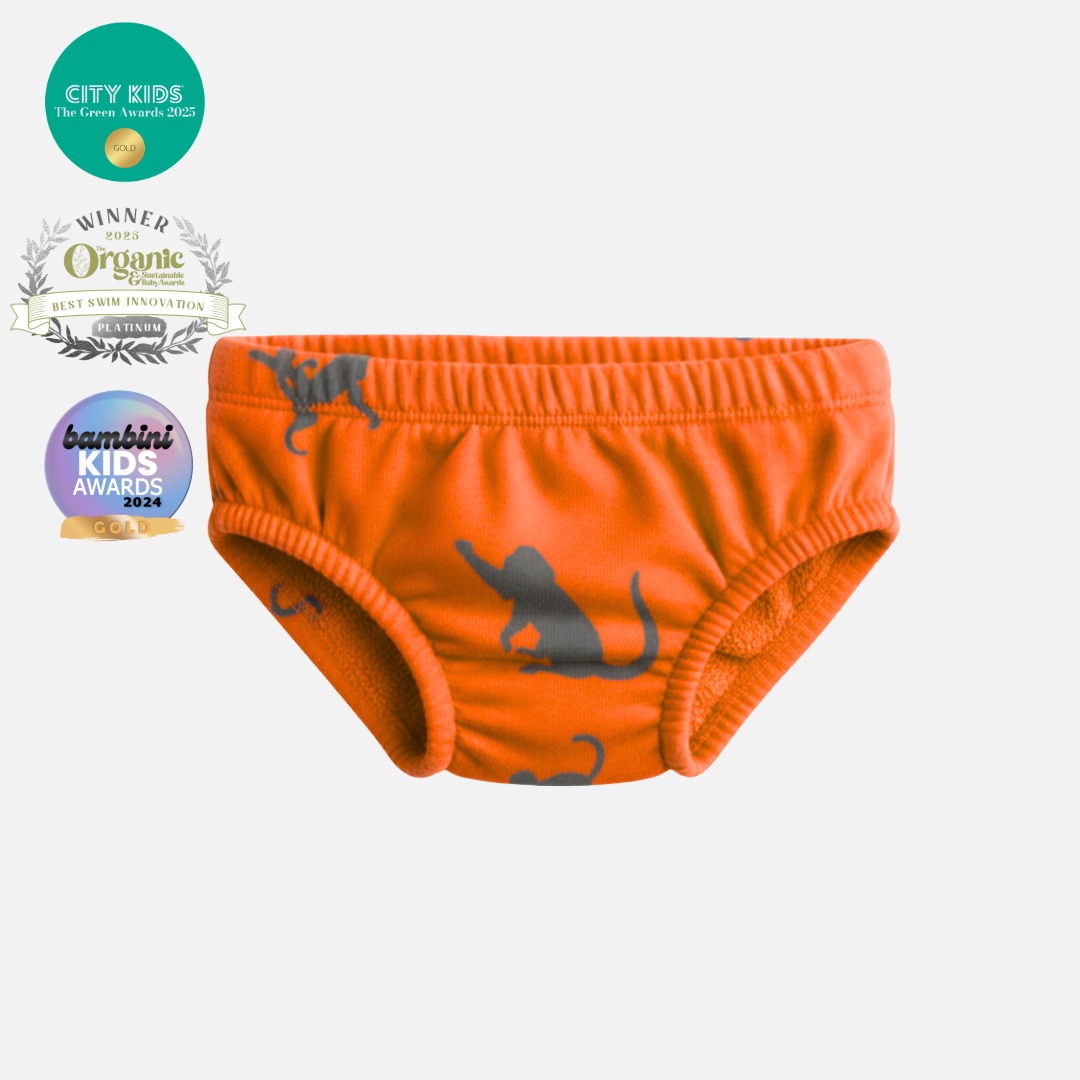 Swim Nappy - Neon Orange