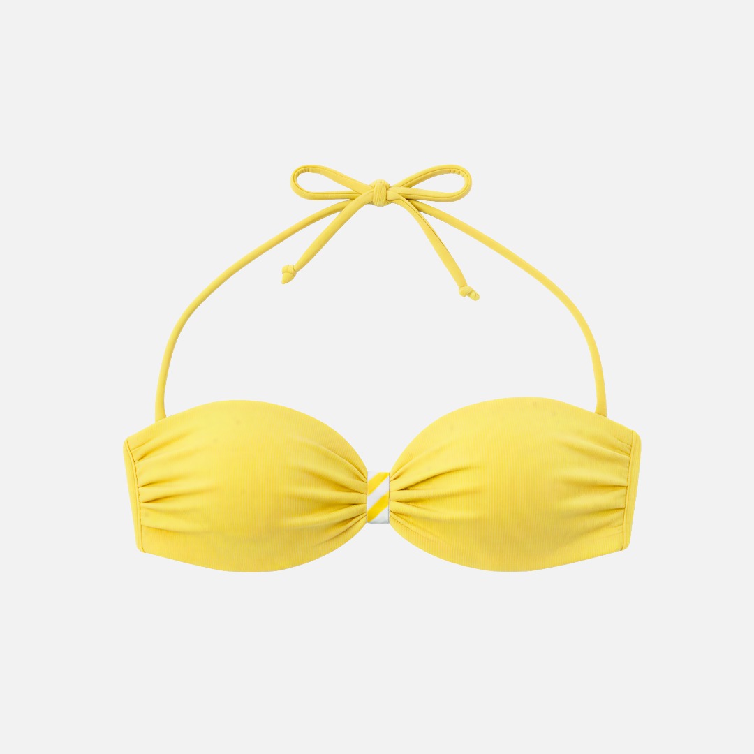 Women's Bandeau Bikini Top - Yellow