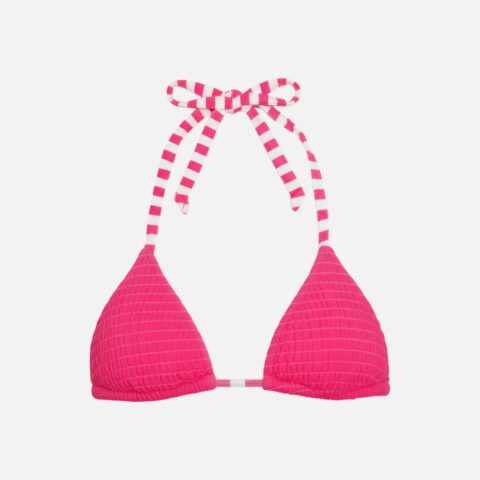 Women's String Bikini Top - Neon Pink